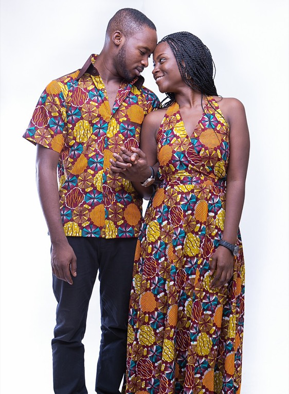 Royal blue kente panel mermaid dress