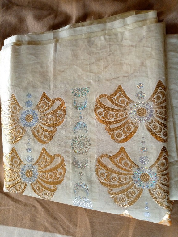 Bogolan brown gele and iro pair